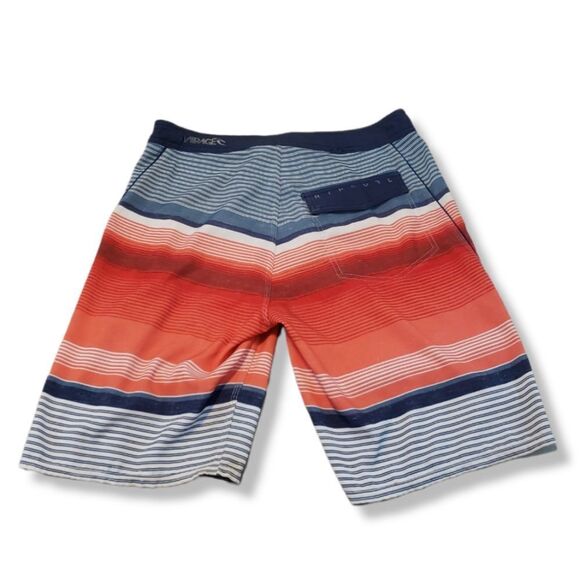 Rip Curl Marge Aggrolite Shorts Size 32 Board Shorts Swimwear Stripes Colorful - Picture 2 of 7
